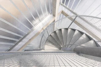 Photo art by Roswitha Schleicher-Schwarz: modern staircase with concrete and metal