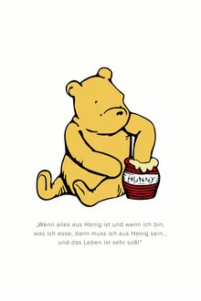 Illustration by Vintage Collection: Winnie the Pooh sharing a warm message about friendship.