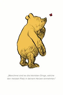 Illustration von Pu der Bär, die Freundschaft und Achtsamkeit darstellt