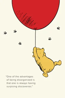 Illustration by Vintage Collection: Winnie the Pooh exploring in soft beige tones