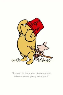Illustration by Vintage Collection featuring Winnie the Pooh in a calm setting.