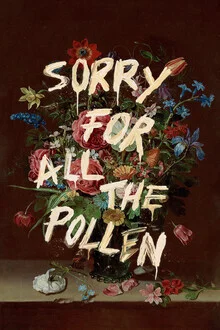 Illustration by Jonas Loose: humorous depiction of flowers and pollen