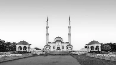 Wall art by Christian Janik: Sultan Said Bin Taymur Mosque in Oman at sunset