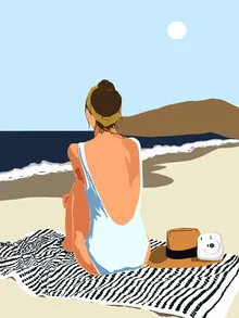 Wall art by Uma Gokhale: depiction of personal freedom at the beach
