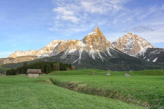 Photo art by Michael Valjak: Evening view of the Ehrwalder Sonnenspitze in Tyrol