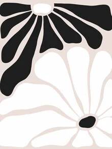 Photo art by Uma Gokhale: floral yin-yang in Scandinavian style