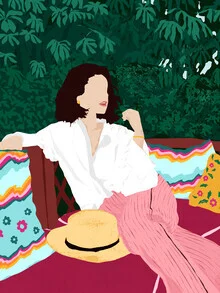 Wall art by Uma Gokhale: modern boho woman embodying self-love.