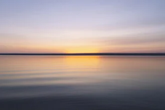 Blurred colors of a sunset over the Baltic Sea