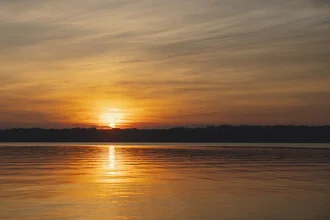 Photo art by Nadja Jacke: sunset over the Baltic Sea in Glücksburg