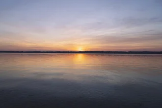 Photo art by Nadja Jacke: gentle sunset over the Baltic Sea in Glücksburg