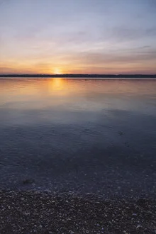 Photo art featuring a sunset over the Baltic Sea in Glücksburg.