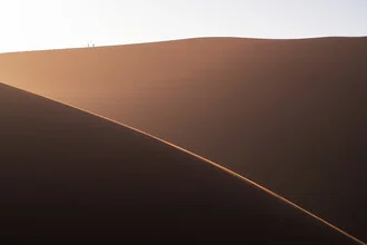 Photo art by Jean Claude Castor: gentle dune landscape in Namibia with play of shadows
