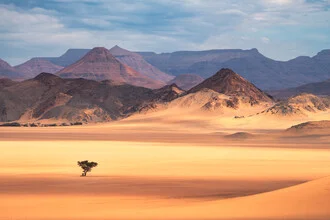 Photo art by Jean Claude Castor: expansive desert landscape in Namibia
