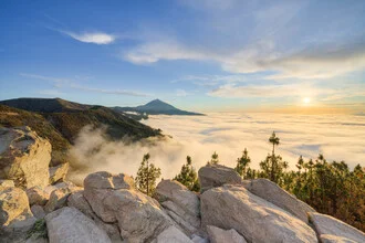 Photo art by Michael Valjak: evening mood over Tenerife with a view of Teide