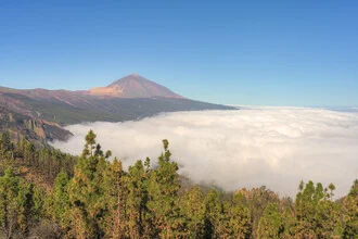 Photo art by Michael Valjak: view of Tenerife with blue sky and Atlantic Ocean