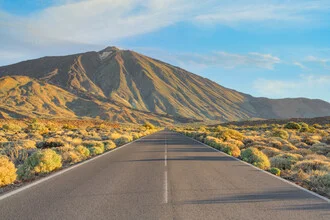 Photo art by Michael Valjak: road leading to Teide volcano in Tenerife's natural landscape
