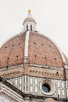 Photo art: Dome of the Cathedral in Florence, warm light and architectural details.