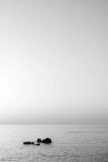 Photo art of a sunset over the sea in Sicily, gentle colors and a calm atmosphere.