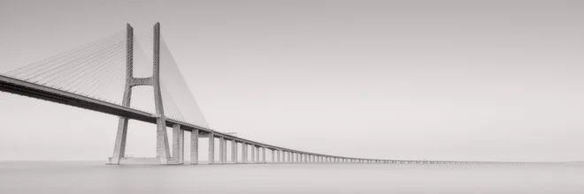 Photo art with a calm mood: Ponte Vasco da Gama in Lisbon over the Tejo river