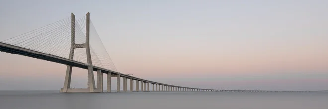 Photo art by Dennis Wehrmann: long exposure of Ponte Vasco da Gama at sunset