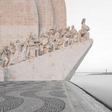 Photo art by Dennis Wehrmann: minimalist view of Padrao dos Descobrimentos at sunrise