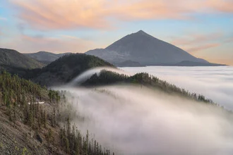 Photo art by Michael Valjak: Evening view of Teide with gentle clouds