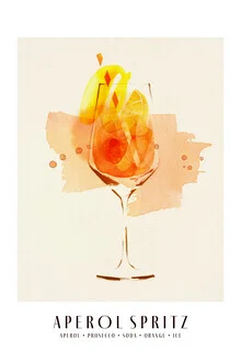 Illustration by Ekaterina Koroleva: colorful Aperol Spritz in a summer mood