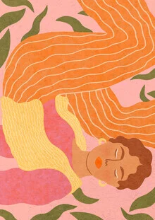Colorful illustration of a portrait turned upside down by Lemon Fee.