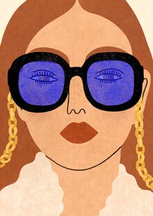 Illustration von Lemon Fee: entspannter Charakter mit blauen Sonnenbrillen