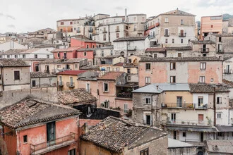 Photo art: View of Corigliano Calabro, ancient architecture in soft colors