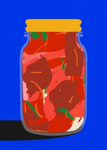 Wall art by Rosi Feist: stylish illustration of kimchi in a minimalist style.