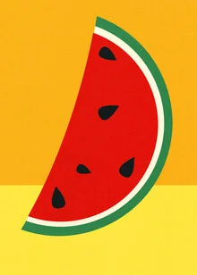 Wall art by Rosi Feist: paper cut-out of a juicy watermelon