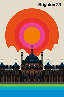 Wall art by Bo Lundberg: colorful illustration with a nostalgic touch