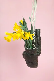 Photo art featuring yellow flowers in soft hues, creating a peaceful atmosphere.