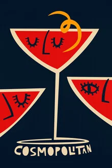 Wall art by Fox And Velvet: stylish illustration of a cocktail