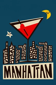 Wall art by Fox And Velvet: stylish illustration of a cocktail