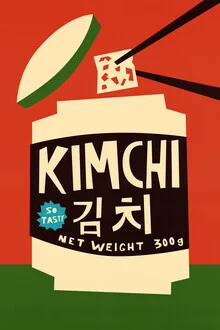 Illustration by Fox And Velvet: stylish kimchi in vibrant colors