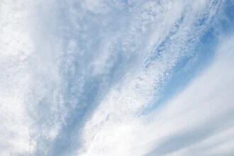 Photo art by Nadja Jacke: cloud pattern in the sky with gentle colors