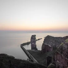 Photo art by Dennis Wehrmann: Lange Anna at sunset by the sea