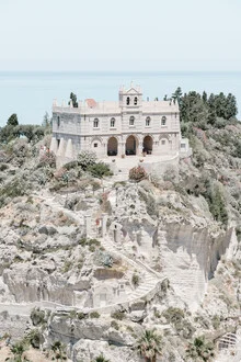 Photo art by Photolovers: rocky coastline with charming buildings in Tropea, Italy.