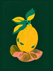 Illustration by Uma Gokhale: fresh lemons out of a net bag, cheerful and vibrant