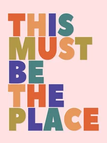 Wall art by Ania Więcław: inspiring quote in colorful letters