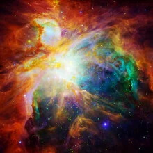 Fascinating image of a nebula in space, soft colors and mysterious depth