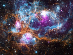 Photo art by Nasa Visions: detailed capture of galaxy NGC 6357 in space