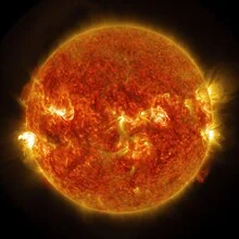 Photo art by Nasa Visions: the sun radiates over space
