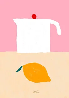 Wall art by Matías Larraín: Mediterranean cuisine with fresh fruits and vegetables