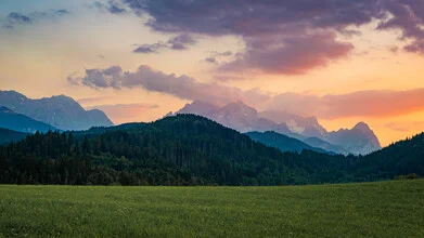 Photo art by Martin Wasilewski: Zugspitze under a summer evening sky