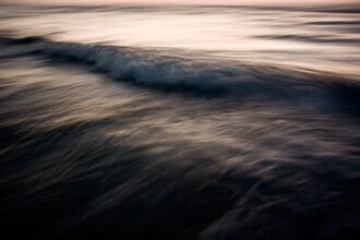 Photo art by Tal Paz-Fridman: calm sea waves at dusk
