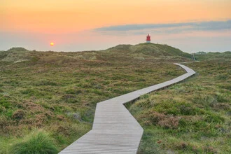 Photo art by Michael Valjak: Sunset over the dunes of Amrum.