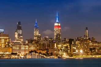 Photo art by Melanie Viola: Midtown Manhattan skyline at night